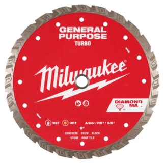 Milwaukee 49-93-9109 9" DIAMOND MAX Turbo General Purpose Diamond Blade