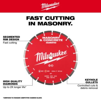 Milwaukee 49-93-9302 4" Segmented Masonry and Concrete Diamond Blade