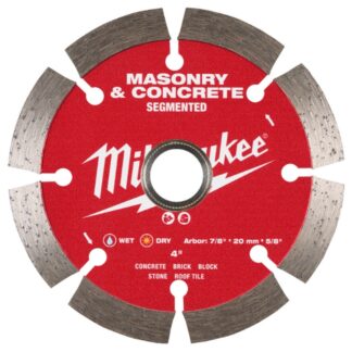 Milwaukee 49-93-9302 4" Segmented Masonry and Concrete Diamond Blade