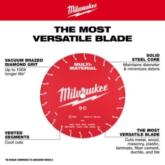 Milwaukee 49-93-9614 14” Multi-Material Diamond Blade