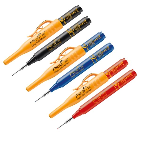 Pennarello Permanente PICA 150/41/SB Per Fori Profondi – Inchiostro Blu – Marcatore Di Precisione In Blister