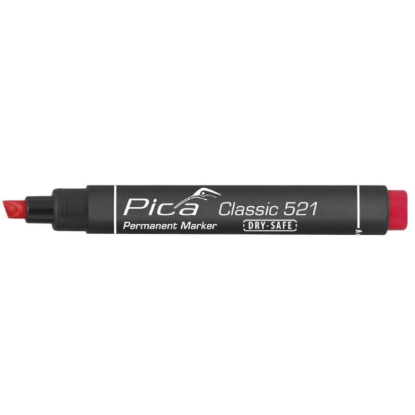 Pica 52140 Classic Chisel Tip Permanent Marker - Red