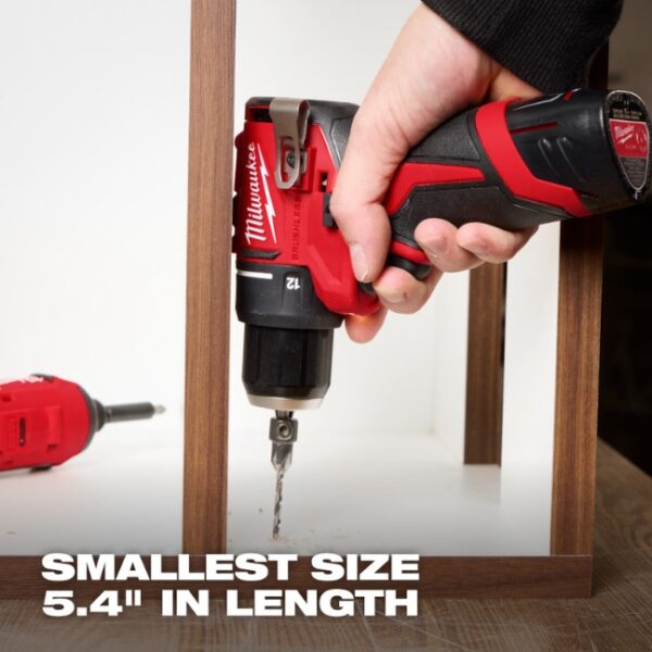 Milwaukee 3401-20 M12 Subcompact Brushless 38 DrillDriver - Tool Only (2) Milwaukee 3494-22 M12 Subcompact Brushless 2-Tool Combo Kit