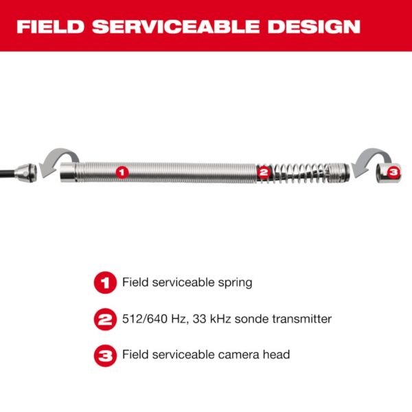 Milwaukee 48-53-3320 Replacement Spring for 65ft Ultra Flex Compact Inspection Camera (1) Milwaukee 48-53-3321 Replacement Spring for 85ft High Flex Compact Inspection Camera