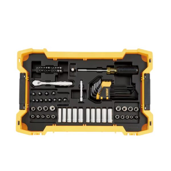 DeWalt DWMT45402 1/4" and 3/8" Drive Mechanic's Tool Set with TOUGHSYSTEM 2.0 Tray and Lid 131-Piece