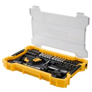 DeWalt DWMT45402 1/4" and 3/8" Mechanic's Tool Set with TOUGHSYSTEM 2.0 Tray and Lid 131-Piece