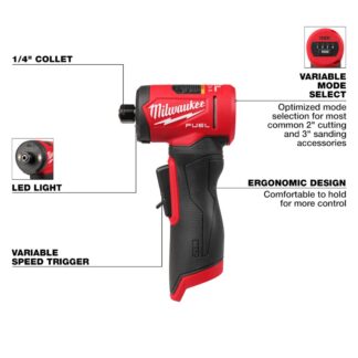 Milwaukee 3485-20 M12 FUEL 1/4" Right Angle Die Grinder - Tool Only