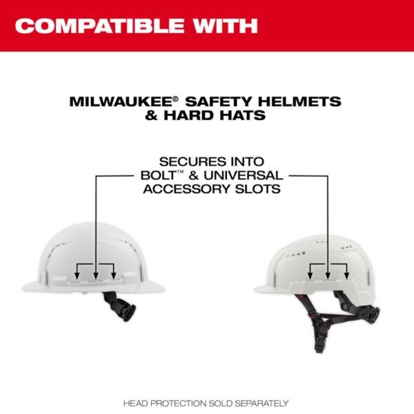 Milwaukee 48-73-1422 BOLT Gasketed Full Face Shield - Clear Dual Coat Lens
