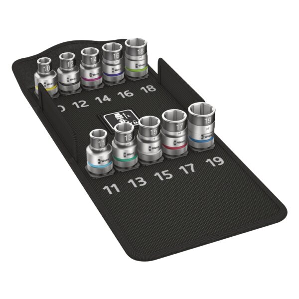 Wera 004203 8790 HF 1 Zyklop 1/2" Drive Metric Socket Set with Holding Function