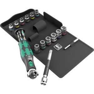 Wera 004284 Zyklop Pocket Set 3 Ratchet, Socket, and Driver Bit Set 27-Piece