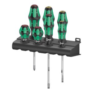 Wera 008900 Mix 1 300/7 Phillips/Slotted Screwdriver Set 7-Piece