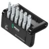 Wera 056478 Bit-Check 6 V Universal 1 Square Driver Bit Set for Recess Screws 6-Piece
