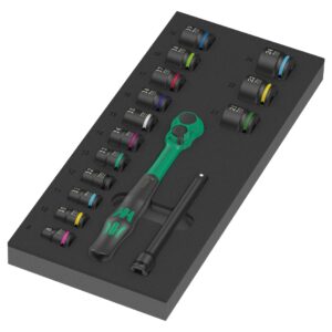 Wera 150114 9724 Foam Insert 8010 B Zyklop Comfort Ratchet Set 1 16-Piece