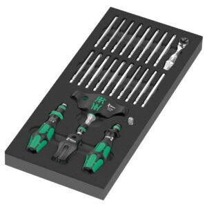 Wera 150152 9752 Foam Insert Kraftform Kompakt Ratcheting Drivers Set 1 24-Piece