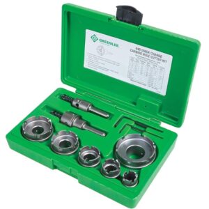 Greenlee 648 Quick-Change Carbide-Tipped Cutter Set 8-Piece