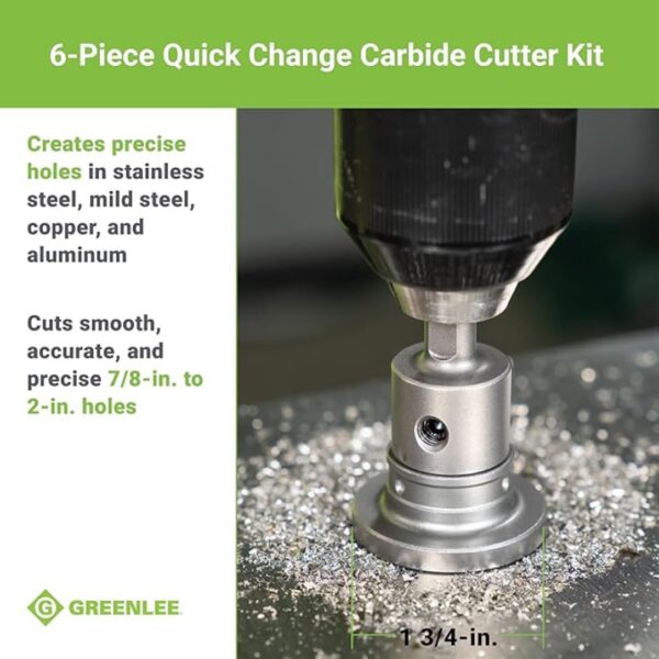Greenlee 660 Quick-Change Carbide Cutter Set 6-Piece