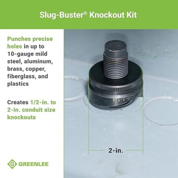Greenlee 7238SB SLUGBUSTER 1/2" - 2" Knockout Kit with Ratchet