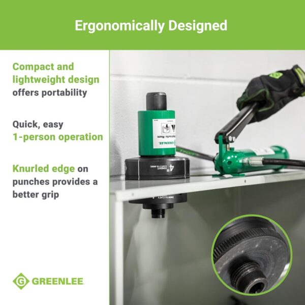 Greenlee 7310SB SLUGBUSTER 1/2" - 4" 11-Ton Hydraulic Knockout Kit