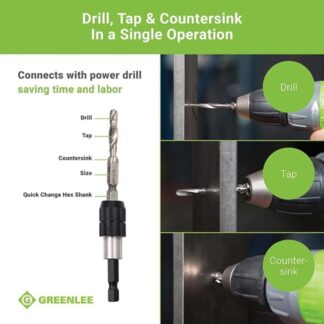 Greenlee DTAPKIT 6-32 to 14-20 Drill Tap Set 6-Piece (2)