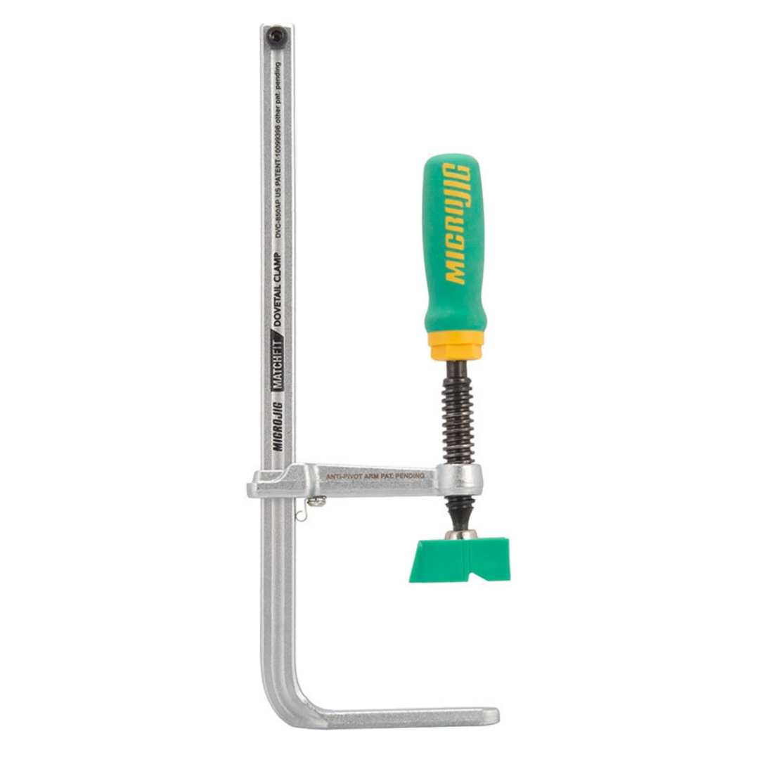 MICROJIG Matchfit DVC-1177K2 Schwalbenschwanzklemme Pro, grün/gelb