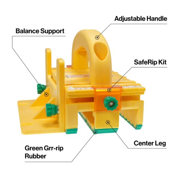 Microjig GR-100+ GRR-RIPPER Safety Pusher for Table Saw, Band Saw and Router
