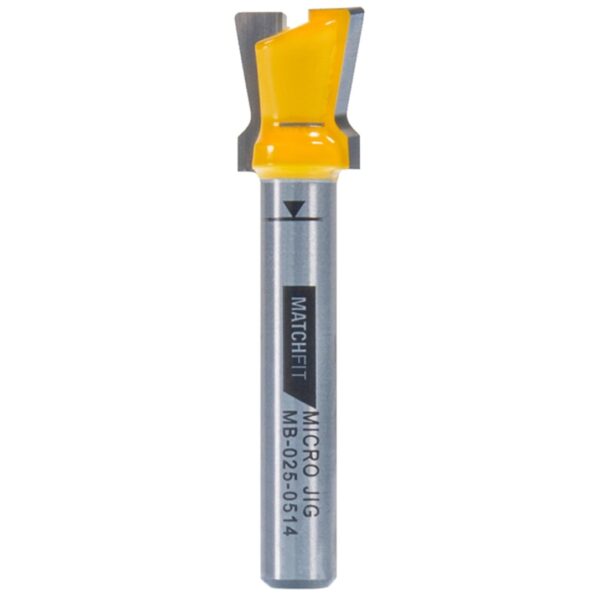 Microjig MB-025-0514 MATCHFIT Dovetail 14° x 1/2" Router Bit - 1/4" Shank