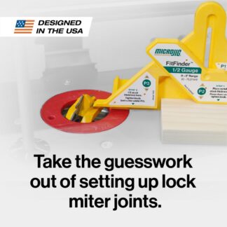 Microjig MB-050-0750LM FITFINDER 12 Shank Lock Miter Router Bit (2)