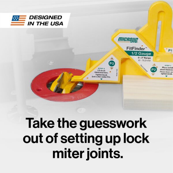 Microjig MB-050-0750LM FITFINDER 12 Shank Lock Miter Router Bit (2) Microjig MB-050-0750LM FITFINDER 1/2" Shank Lock Miter Router Bit