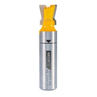 Microjig MB-12MM-0514 MATCHFIT Dovetail 14° x 1/2" Router Bit - 12mm Shank