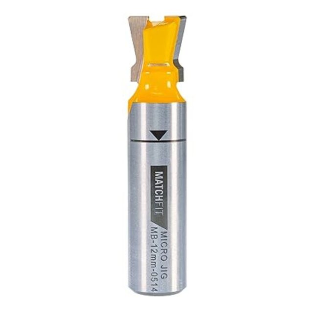 Microjig MB-12MM-0514 MATCHFIT Dovetail 14° x 1/2" Router Bit - 12mm Shank
