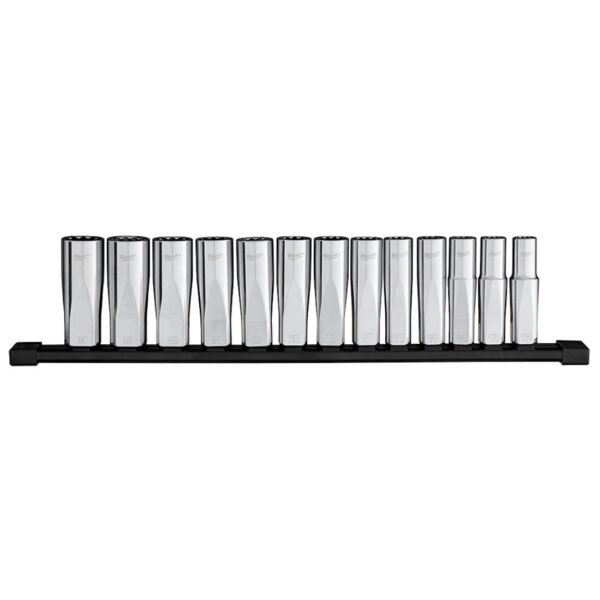 Milwaukee 48-22-9524 12 Drive 12 Point Metric Socket Set 13-Piece Milwaukee 48-22-9524 1/2" Drive 12 Point Metric Socket Set 13-Piece