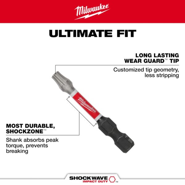 Milwaukee 48-32-4138 SHOCKWAVE Impact Duty T40 x 1" Insert Bits 25-Pack