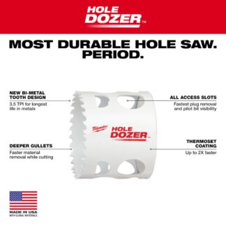 Milwaukee 49-22-4025 HOLE DOZER Bi-Metal General Purpose Hole Saw Kit 13-Piece (1)