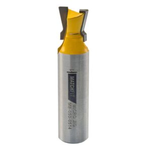 Specially designed to route tracks for MATCHFIT Dovetail Clamps and Dovetail Hardware.