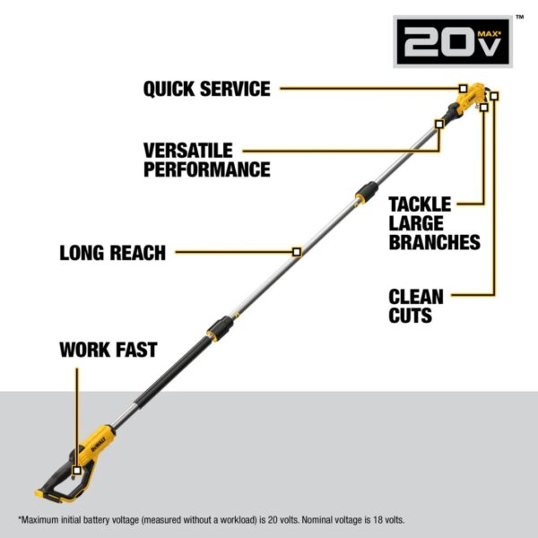 DeWalt DCPPR320D1 20V Pole Pruner Kit