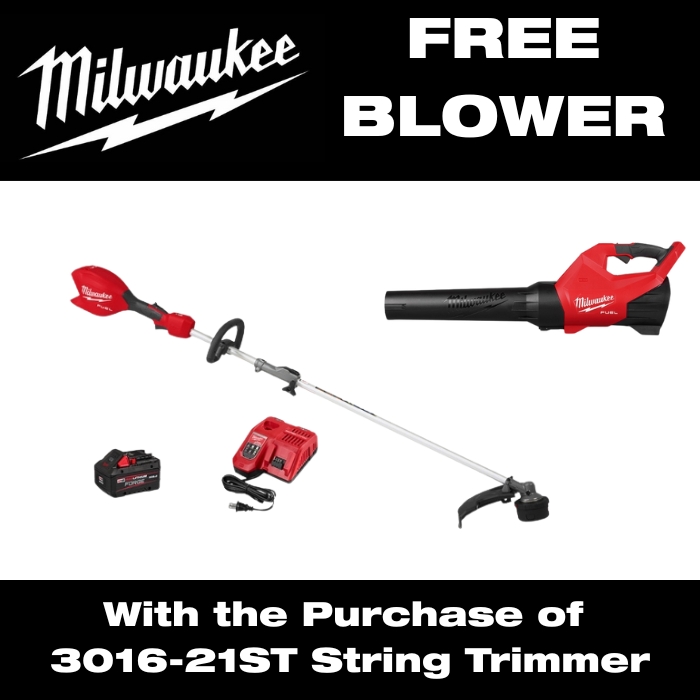Free Blower with Milwaukee String Trimmer