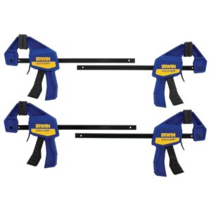 Irwin 1964758 QUICK-GRIP One-Handed Mini Bar Clamp 4-Pack (4 x 6")