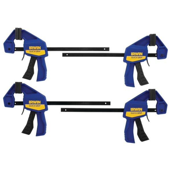 Irwin 1964758 QUICK-GRIP One-Handed Mini Bar Clamp 4-Pack (4 x 6) Irwin 1964758 QUICK-GRIP One-Handed Mini Bar Clamp 4-Pack (4 x 6")