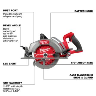 Milwaukee 2930-20 7-14 Rear Handle Circular Saw - Tool Only (1)