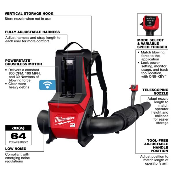 Milwaukee MXF600-2HD MX FUEL Backpack Blower Kit