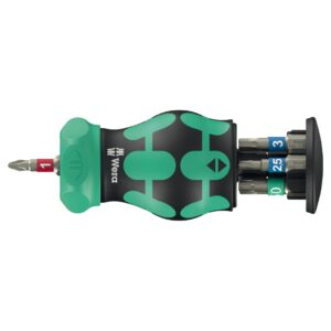 Wera 004186 Bicycle Set 5 Ratcheting Screwdriver with PH/TX/Hex Bit Storage 8-Piece
