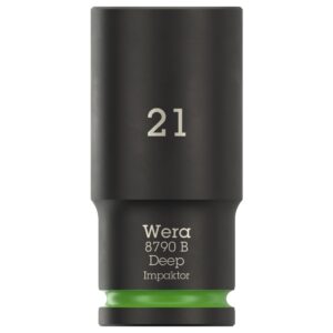Wera 005561 8790 B Impaktor Deep Socket 3/8″ Drive x 21mm x 63mm