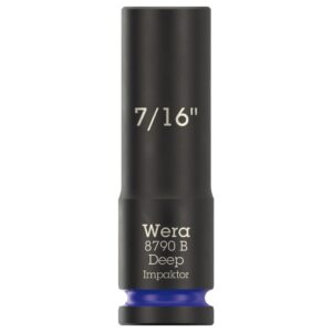 Wera 005567 8790 B Impaktor Deep Socket 3/8″ Drive x 7/16" x 63mm