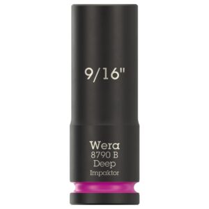 Wera 005569 8790 B Impaktor Deep Socket 3/8″ Drive x 9/16" x 63mm