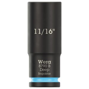 Wera 005571 8790 B Impaktor Deep Socket 3/8″ Drive x 11/16" x 63mm