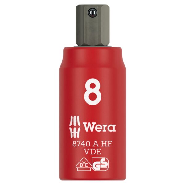 Wera 005904 8740 A VDE HF Zyklop Insulated Hex Bit Socket with Holding Function 14 Drive x 8mm Wera 005904 8740 A VDE HF Zyklop Insulated Hex Bit Socket with Holding Function 1/4" Drive x 8mm