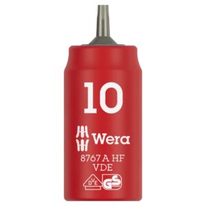 Wera 005920 8767 A VDE HF Zyklop Insulated Torx Bit Socket with Holding Function 1/4" Drive x T10