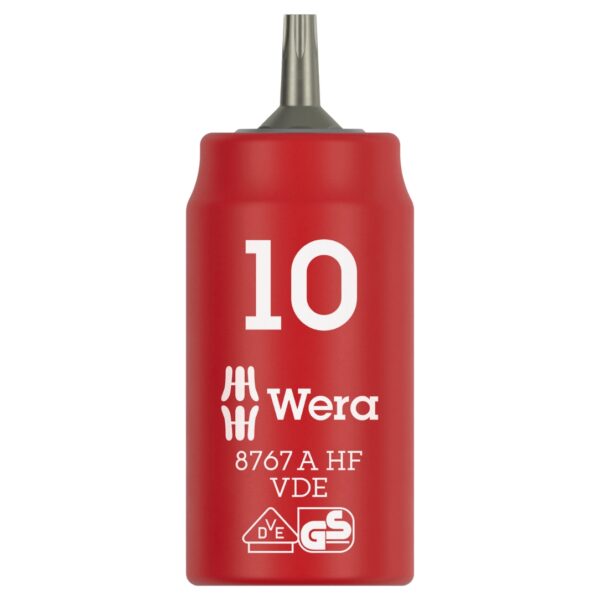 Wera 005920 8767 A VDE HF Zyklop Insulated Torx Bit Socket with Holding Function 14 Drive x T10 Wera 005920 8767 A VDE HF Zyklop Insulated Torx Bit Socket with Holding Function 1/4" Drive x T10