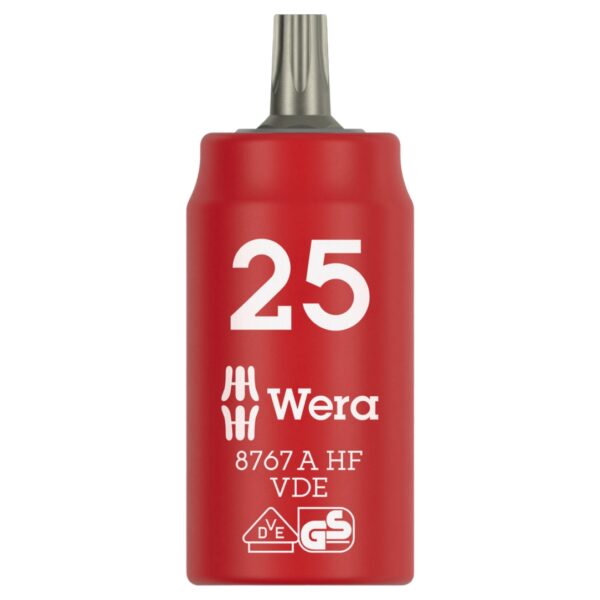 Wera 005923 8767 A VDE HF Zyklop Insulated Torx Bit Socket with Holding Function 14 Drive x T25 Wera 005923 8767 A VDE HF Zyklop Insulated Torx Bit Socket with Holding Function 1/4" Drive x T25