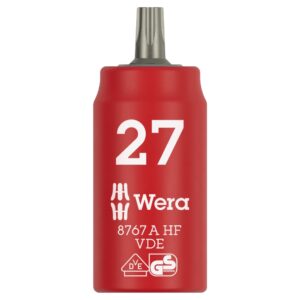 Wera 005924 8767 A VDE HF Zyklop Insulated Torx Bit Socket with Holding Function 1/4" Drive x T27